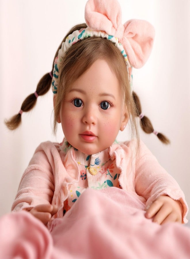 BABESIDE 24 Inch Lifelike Reborn Baby Dolls, Realistic Baby Doll Girl Reborn Toddler Soft Body Cute Real Life Baby Dolls Ideal Gift for Kids Age 3+ Pretend Play and Collectors - Image 2